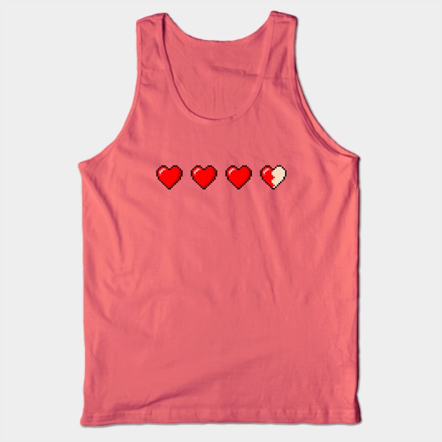 8-Bit Hearts Tank Top by JBAction